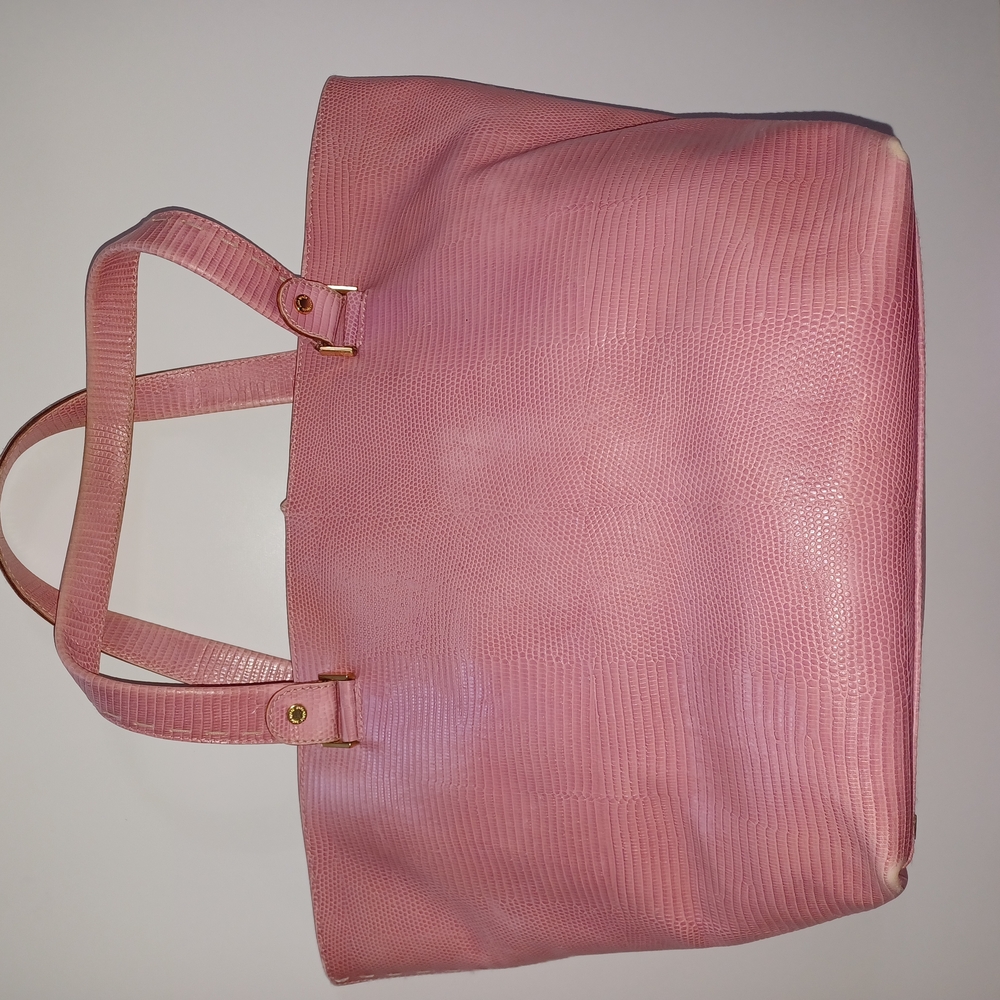 Vintage Rare Kate Spade Pink Textured Leather Women's Tote Bag